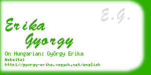 erika gyorgy business card
