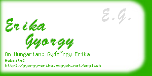 erika gyorgy business card